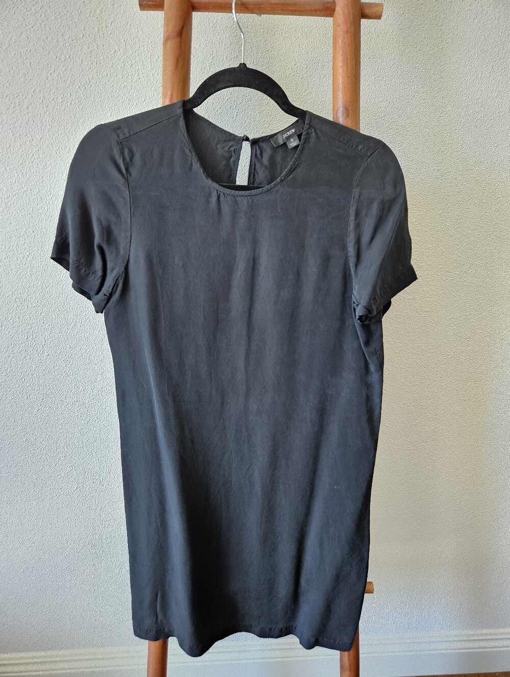 J. Crew Cupro T-shirt Black dress - Picture 2 of 14